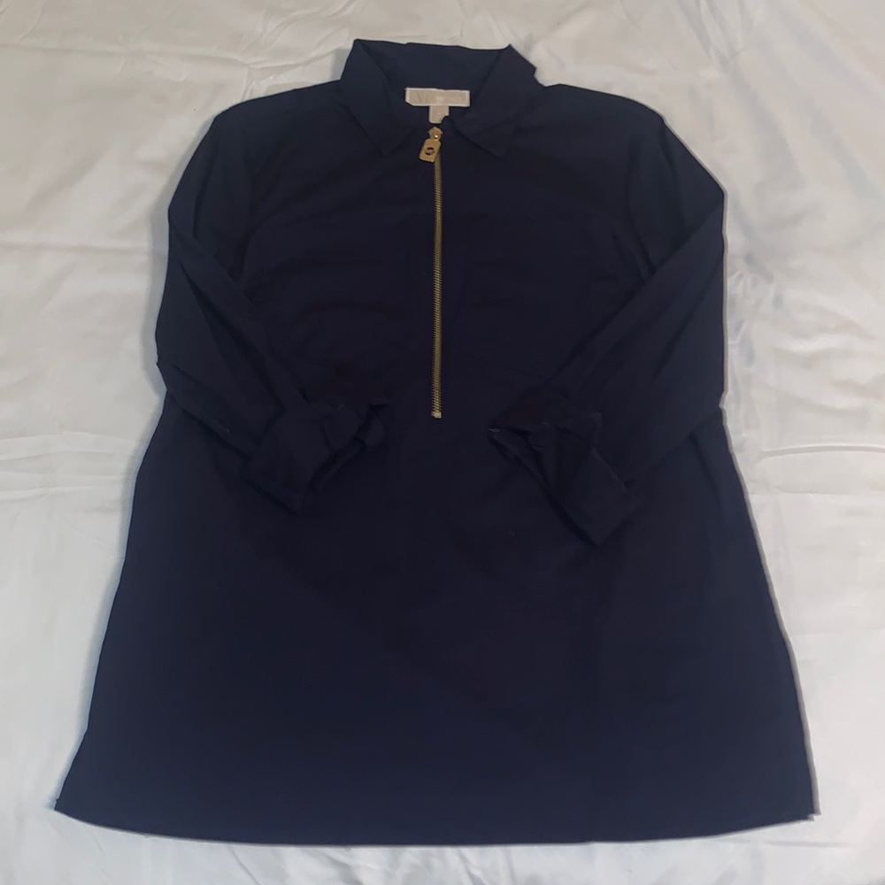 NWT Michael Kors True Navy with Gold zipper and Gold cuff buttons